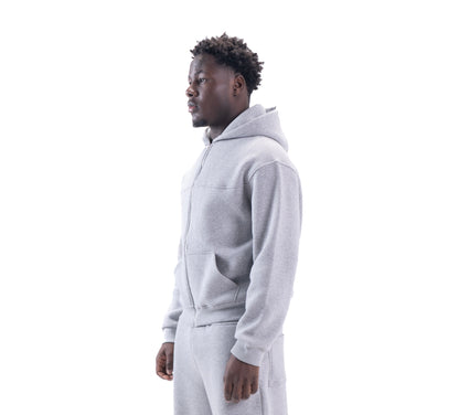 GRAY ZIP-UP