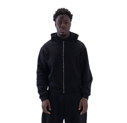 BLACK ZIP-UP